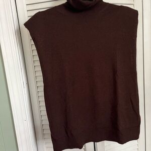 The Frankie Shop Dark Brown sleeveless turtleneck